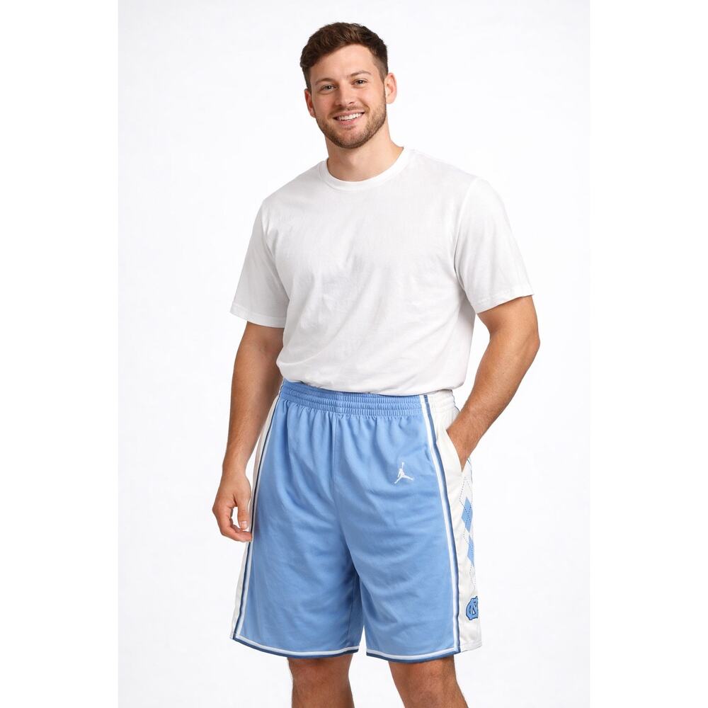 NIKE JORDAN DRI FIT NORTH CAROLINA TAR HEELS AUTHENTIC BASKETBALL SHORTS SIZE L